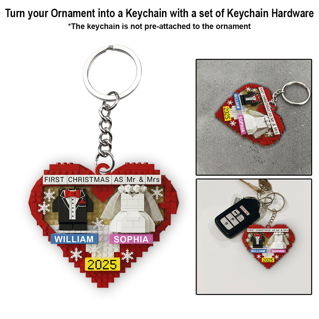 Erstes Weihnachten als Ehepaar – Personalisierter Weihnachtsschmuck für Paare