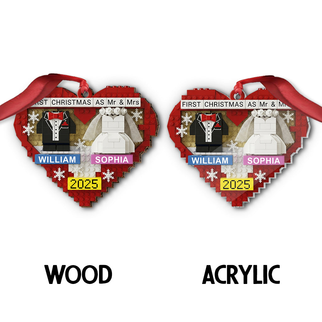 Erstes Weihnachten als Ehepaar – Personalisierter Weihnachtsschmuck für Paare