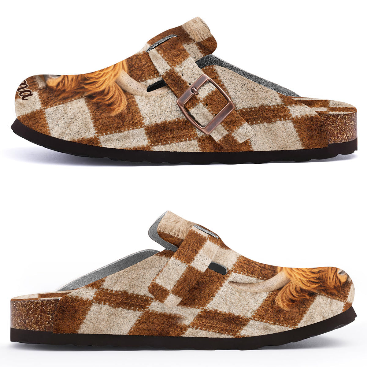 Love Highland Cow, Farm Life - Personalized Highland Cow Clogs With Arch Support