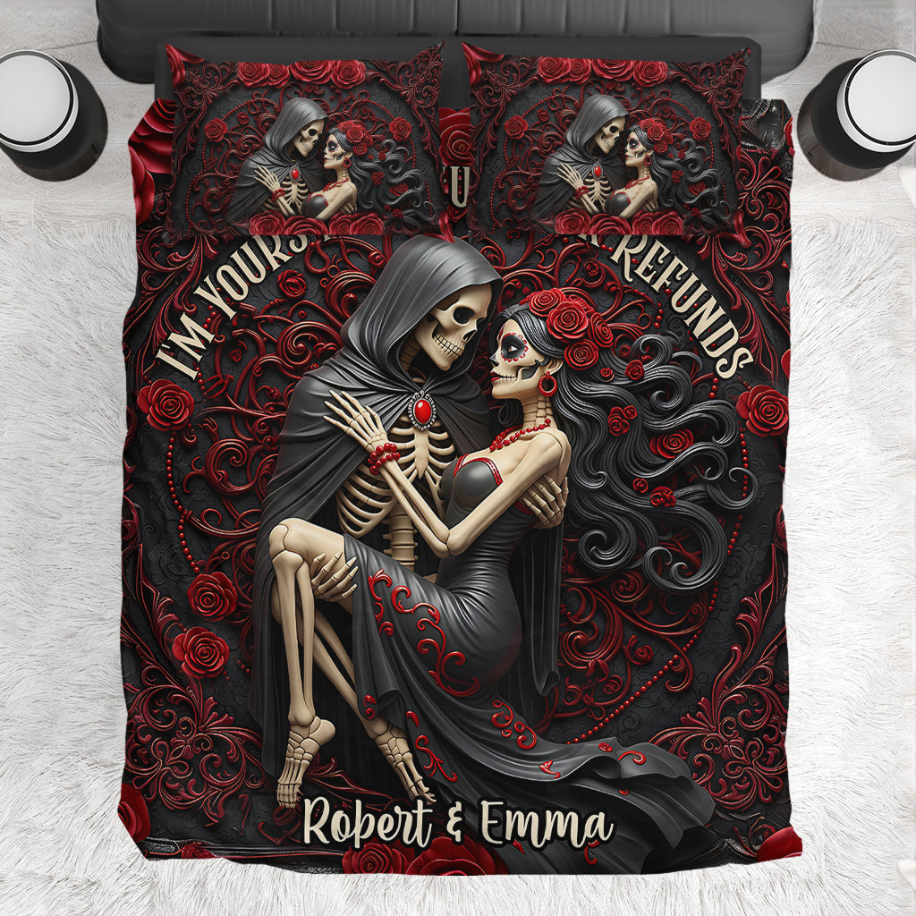 I'm Yours No Returns Or Refunds - Personalized Couple Bedding Set