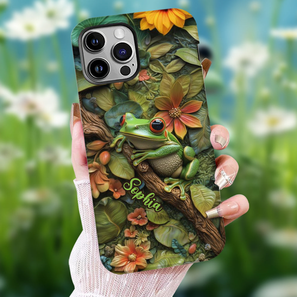 Adorable Frog - Personalized Frog Full Print Phone Case