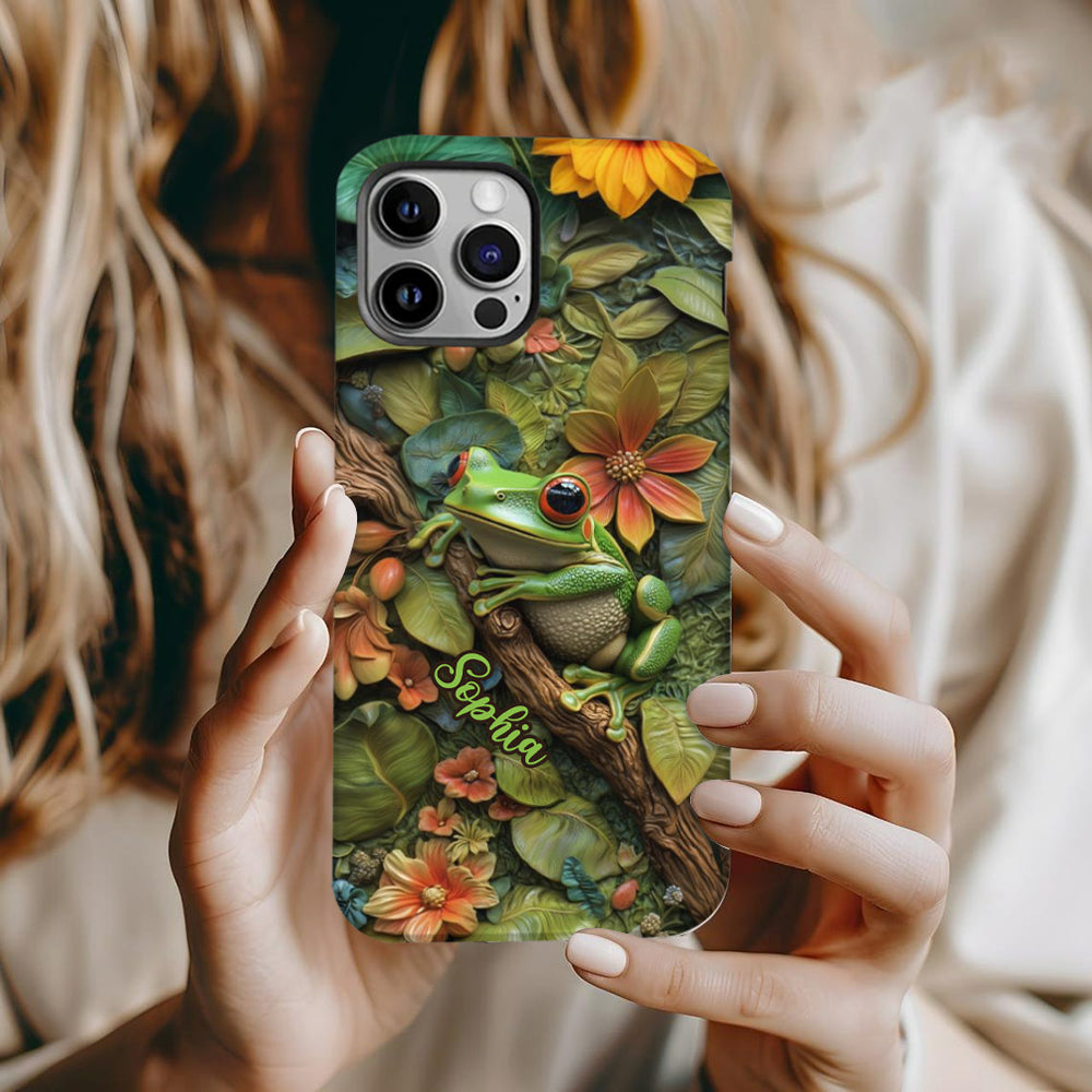Adorable Frog - Personalized Frog Full Print Phone Case