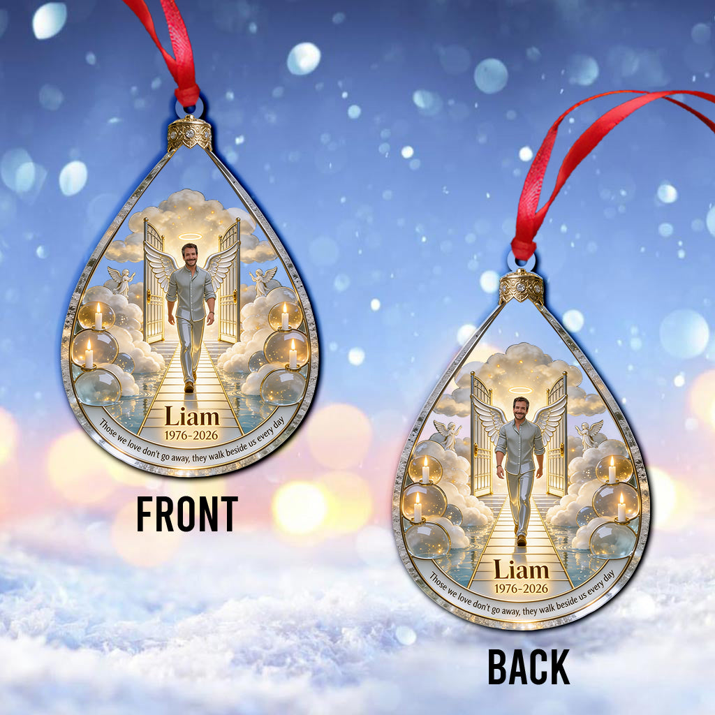 Himmlische Gedenk-Engelsflügel Weihnachten - Personalisierte Gedenkornament
