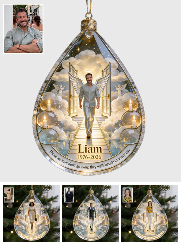 Himmlische Gedenk-Engelsflügel Weihnachten - Personalisierte Gedenkornament