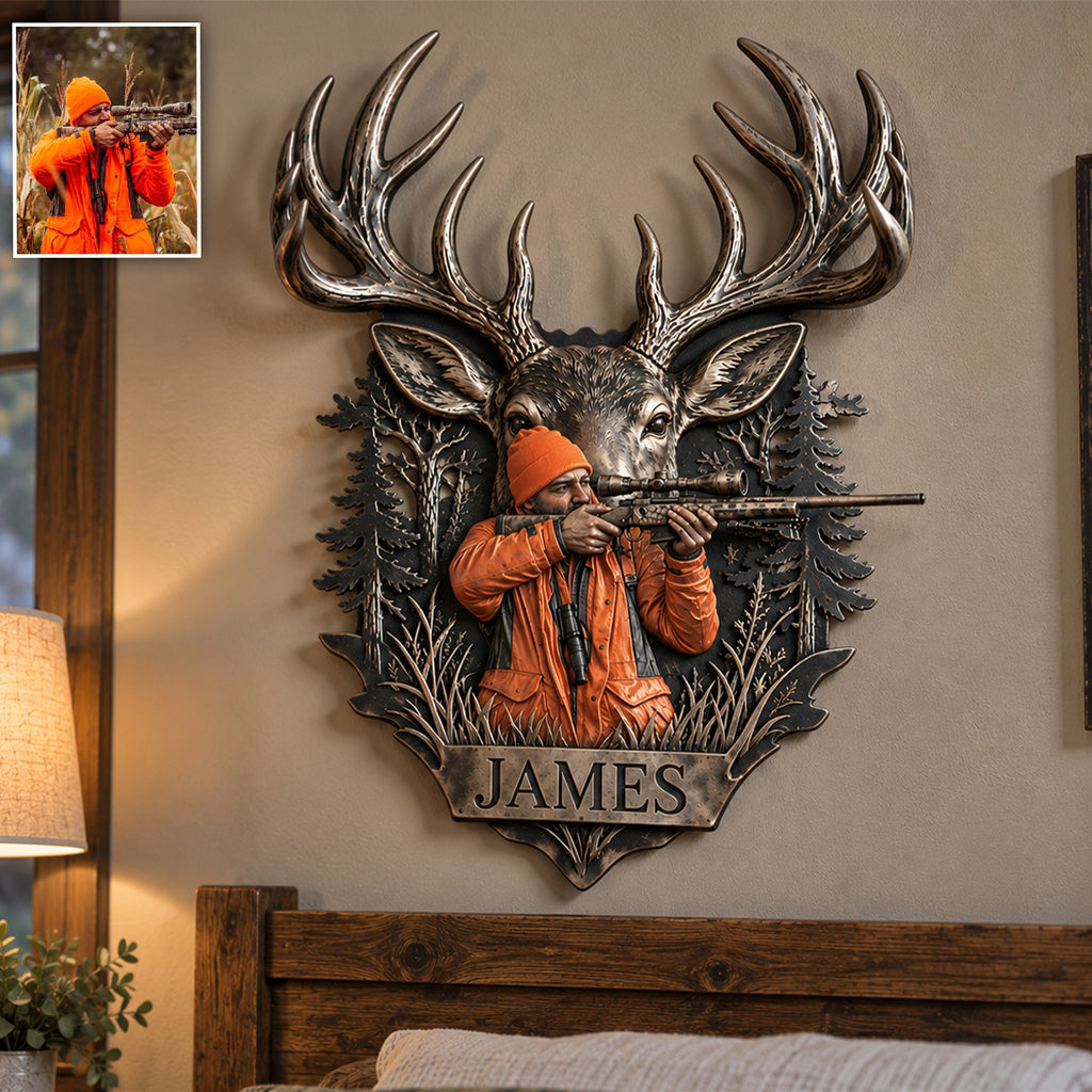Born To Hunt - Personalized Hunting 3D Printed Cut Metal Sign