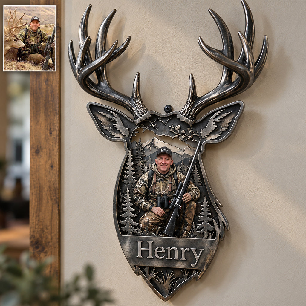 Born To Hunt - Personalized Hunting 3D Printed Cut Metal Sign
