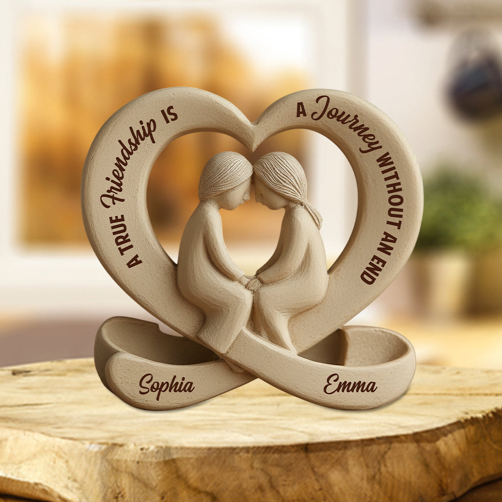 A True Friendship - Personalized Bestie Custom Shaped Acrylic Plaque