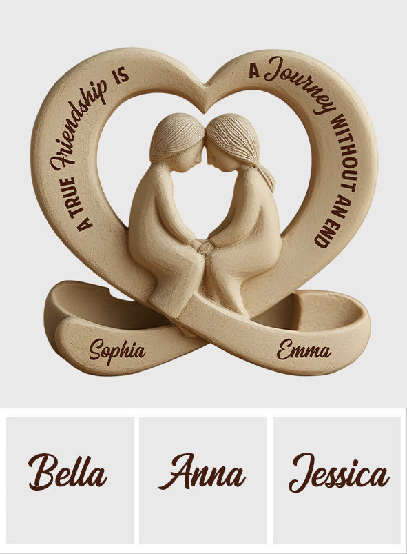 A True Friendship - Personalized Bestie Custom Shaped Acrylic Plaque