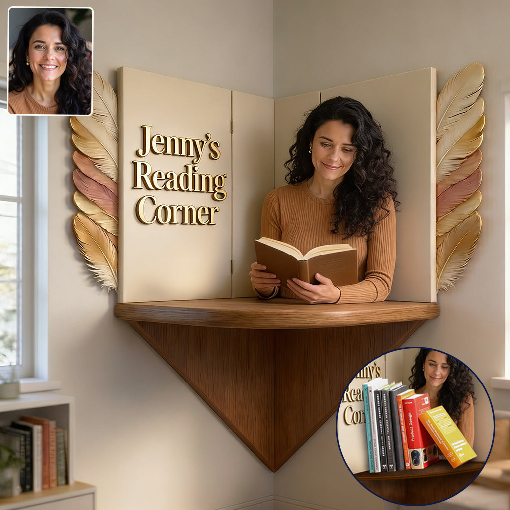 Meine Leseecke - Personalisierter Bücherregal-Eckständer