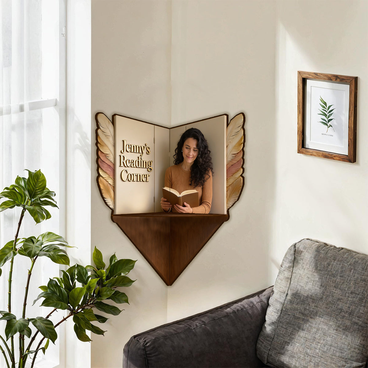 Meine Leseecke - Personalisierter Bücherregal-Eckständer