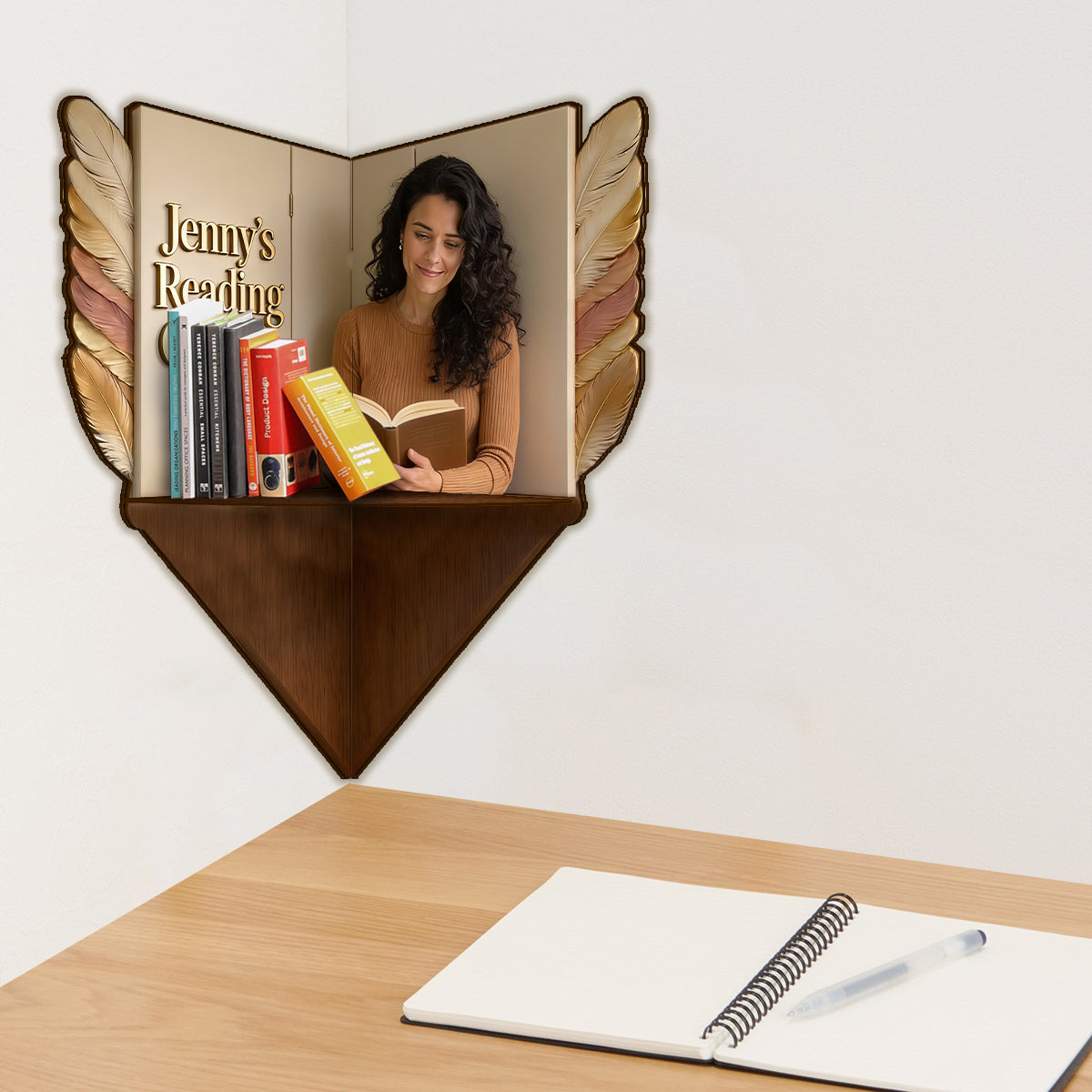 Meine Leseecke - Personalisierter Bücherregal-Eckständer