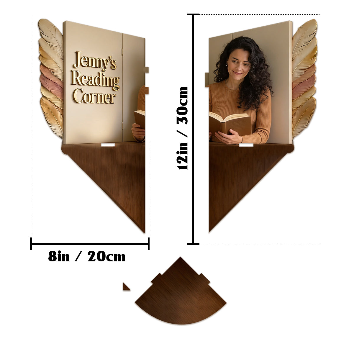 Meine Leseecke - Personalisierter Bücherregal-Eckständer