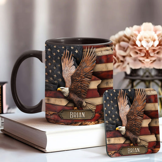 Gott segne Amerika – Personalisierte Tasse mit Akzent zum Unabhängigkeitstag/4. Juli