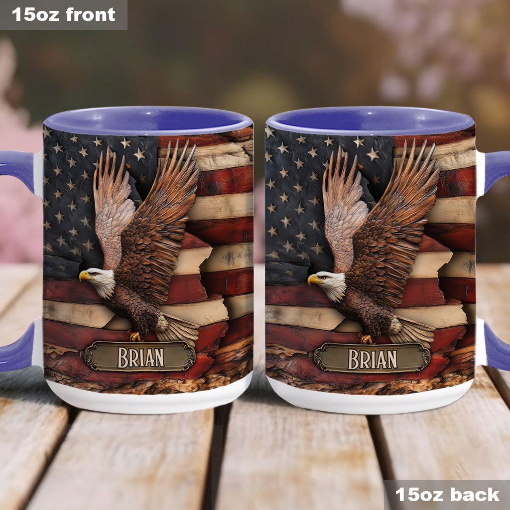 God Bless America - Personalized Independence Day/ 4th of July Accent Mug