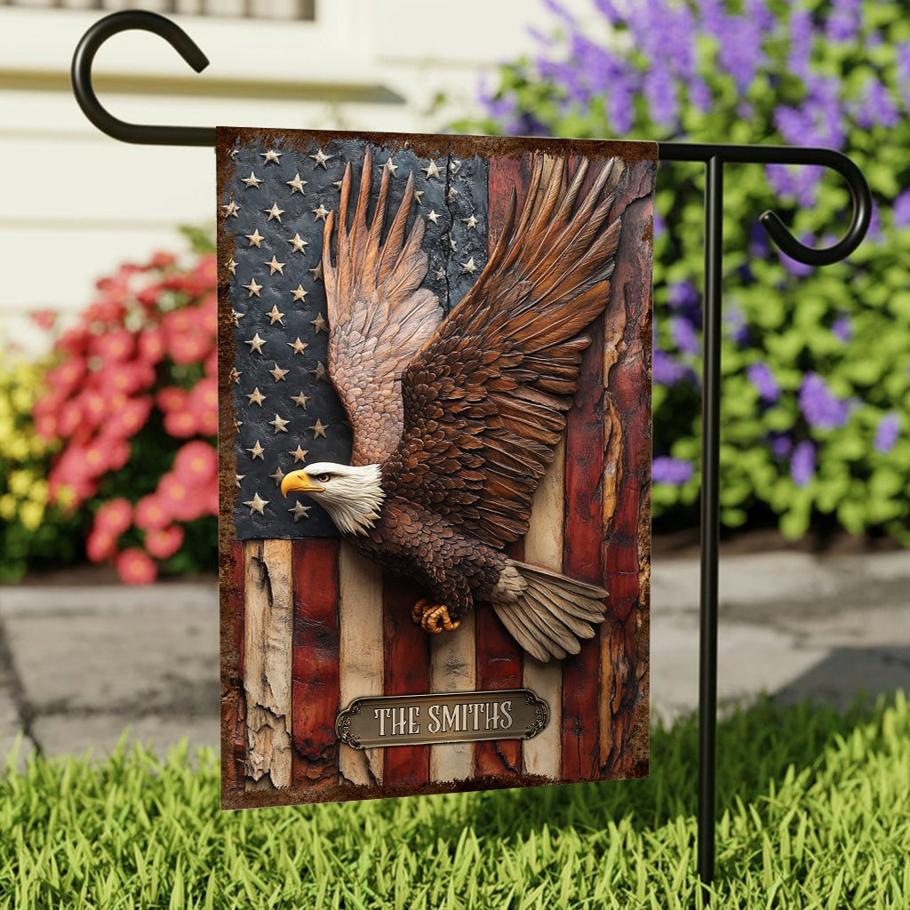 Gott segne Amerika – Personalisierte Gartenflagge zum Unabhängigkeitstag/4. Juli