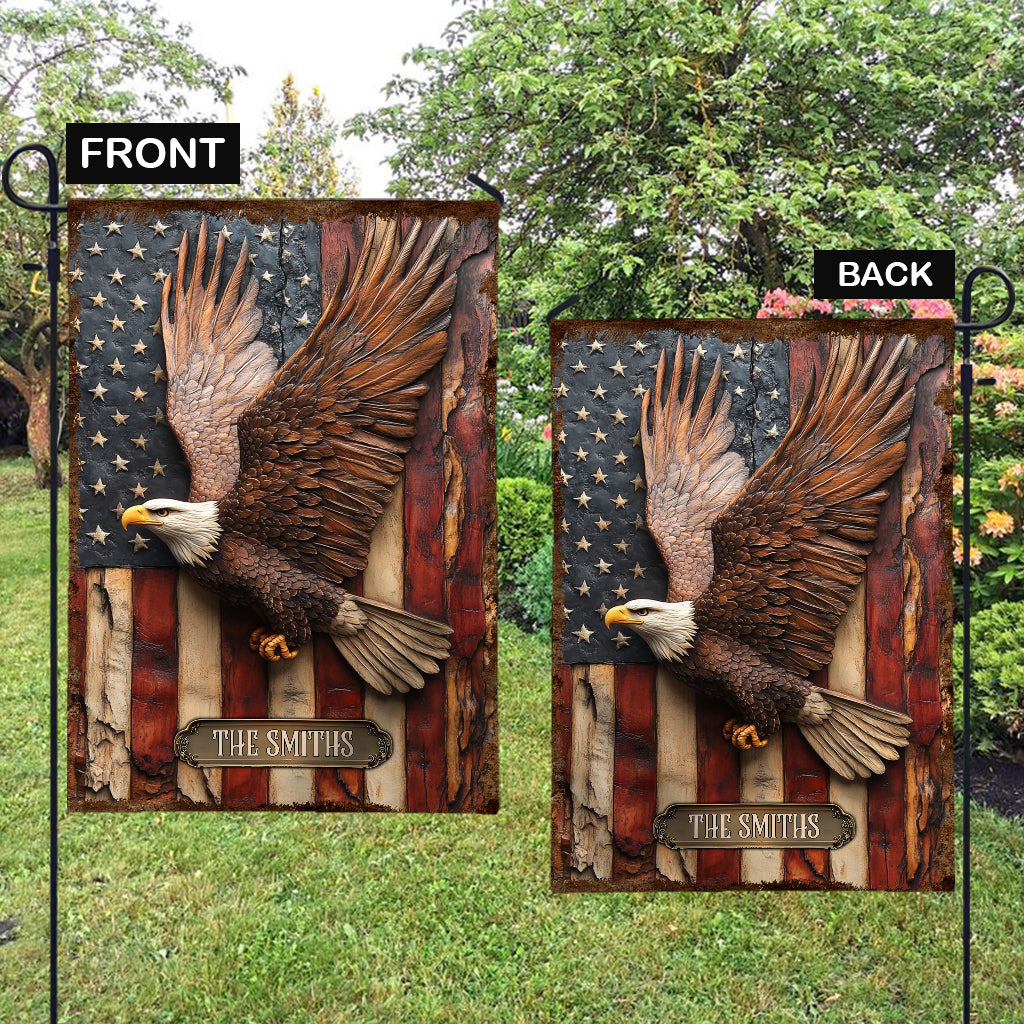 Gott segne Amerika – Personalisierte Gartenflagge zum Unabhängigkeitstag/4. Juli