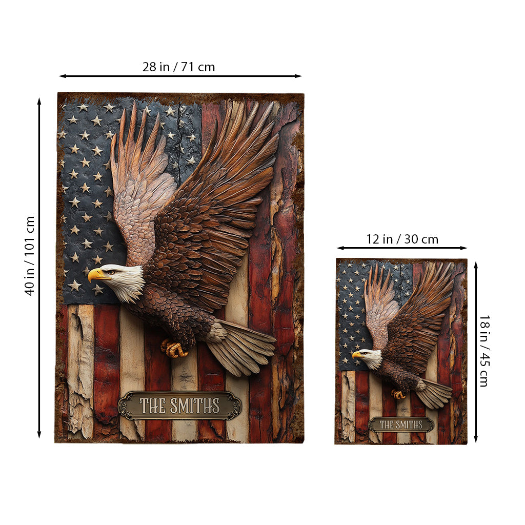 Gott segne Amerika – Personalisierte Gartenflagge zum Unabhängigkeitstag/4. Juli