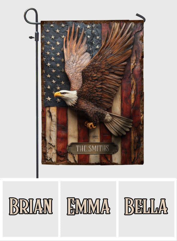 Gott segne Amerika – Personalisierte Gartenflagge zum Unabhängigkeitstag/4. Juli