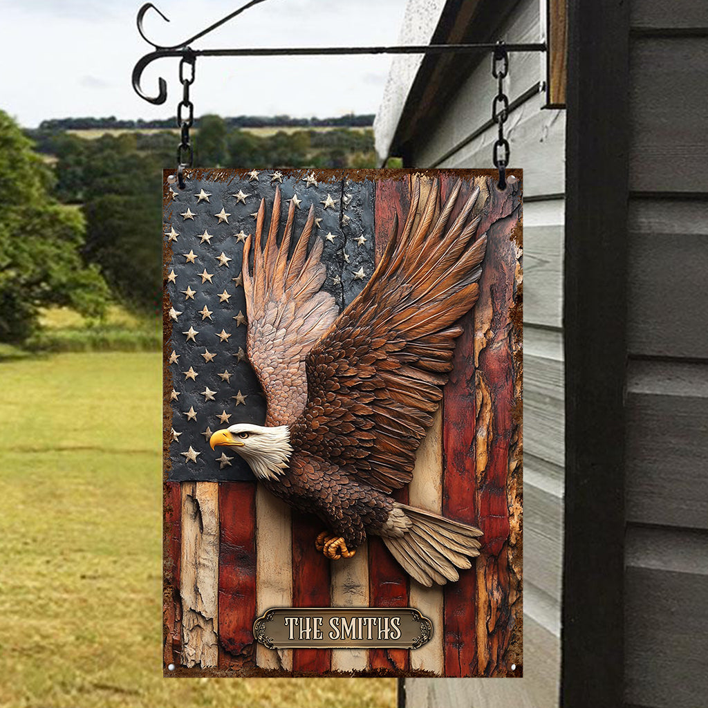 Gott segne Amerika – Personalisiertes rechteckiges Metallschild zum Unabhängigkeitstag/4. Juli