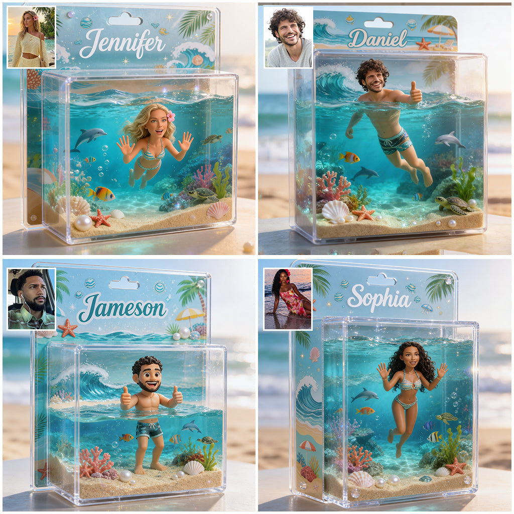 Für Liebhaber des Meeres - Personalisierte Acryl-Display-Box für Meeresliebhaber