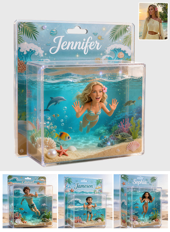 Für Liebhaber des Meeres - Personalisierte Acryl-Display-Box für Meeresliebhaber