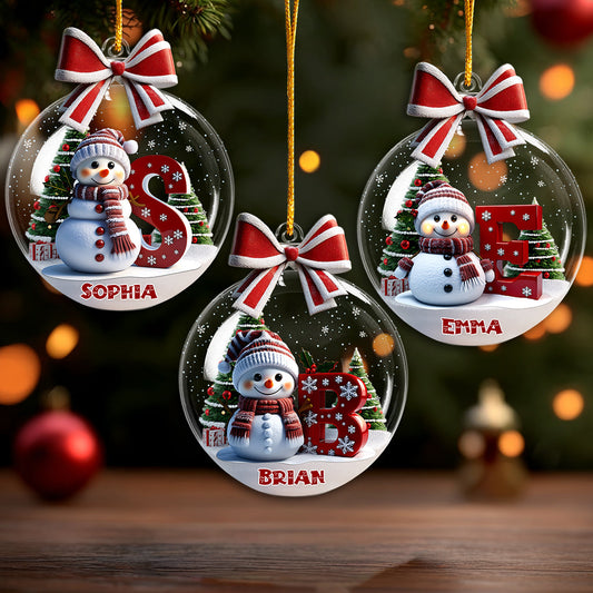 Frohe Weihnachten – Personalisierter transparenter Familienschmuck