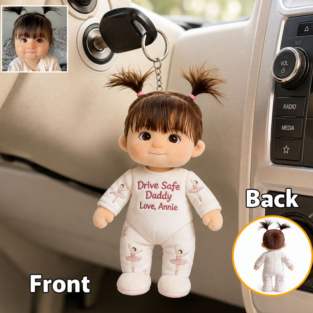 Perfektes Geschenk zum Vatertag - Personalisierter Plüsch-Schlüsselanhänger
