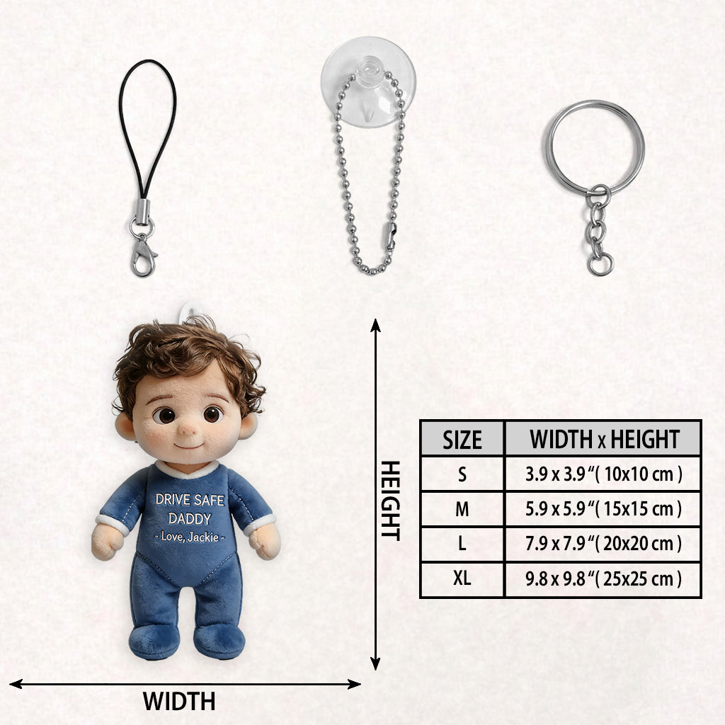 Perfektes Geschenk zum Vatertag - Personalisierter Plüsch-Schlüsselanhänger
