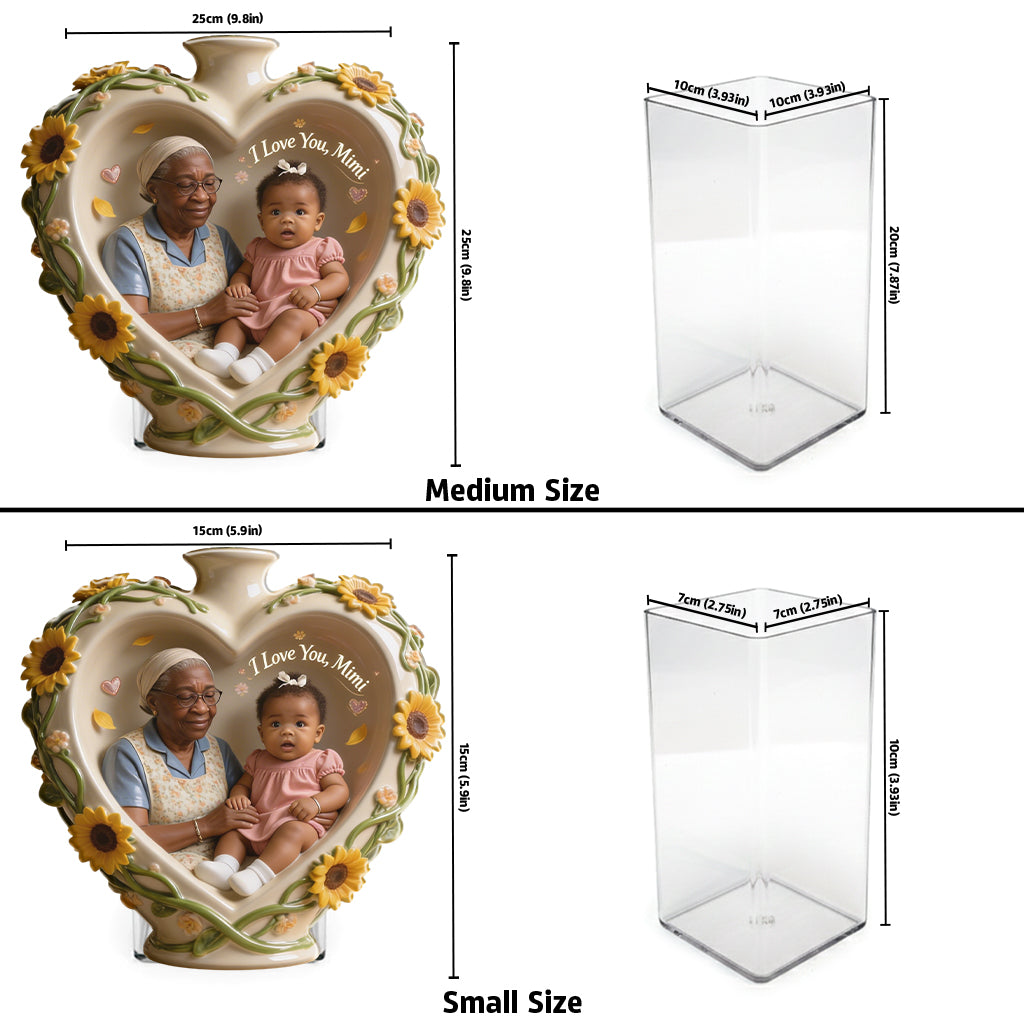 Custom Flower Vase, Grandma's Garden, Mother's Day Gift - Personalized Grandma Acrylic Pot