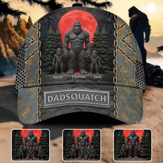 Wie ein Papa, nur viel squatchiger – Geschenk für Papa, Opa – Personalisierte klassische Vaterkappe