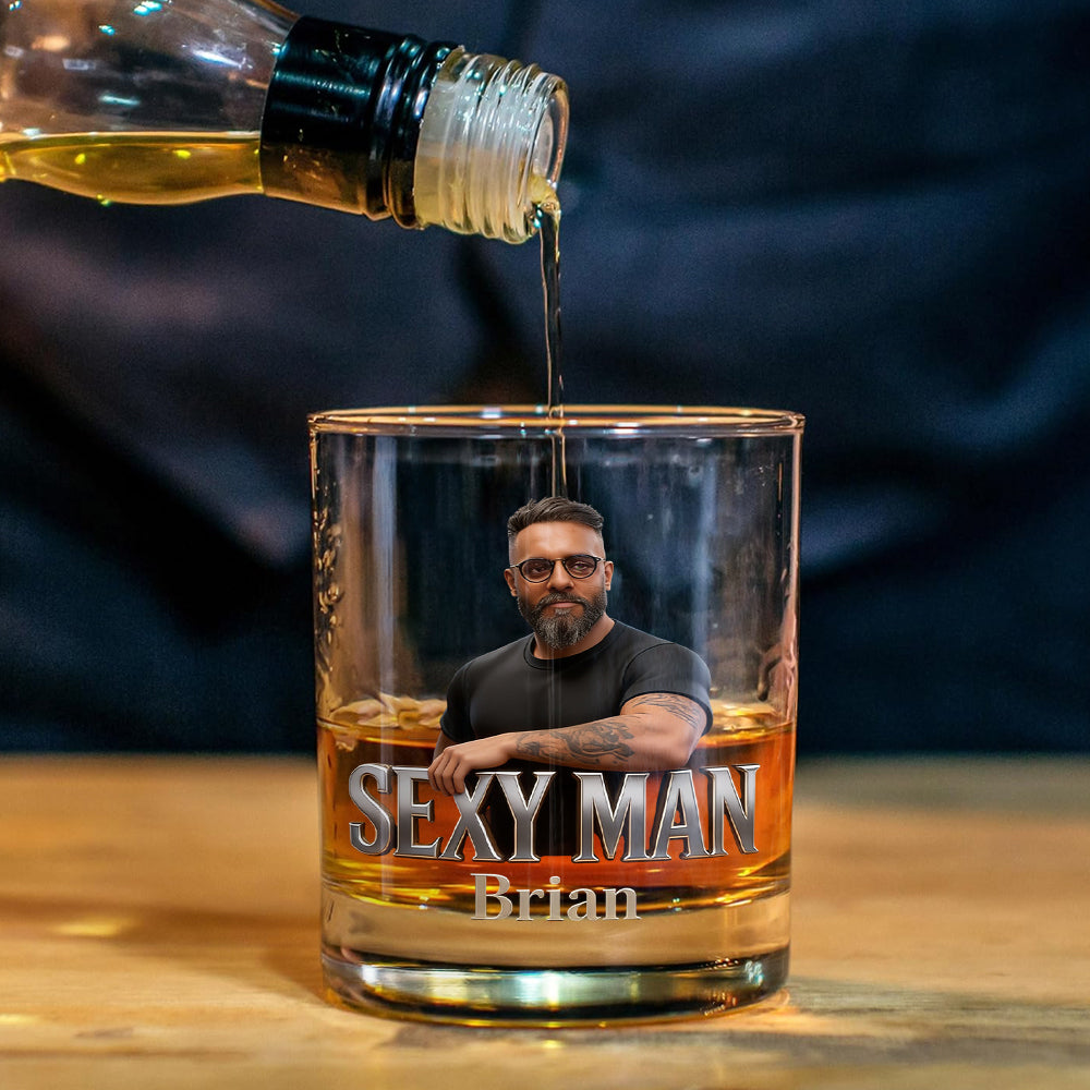 Personalisierte Whiskey Dekanter Set - Foto nach Wunsch