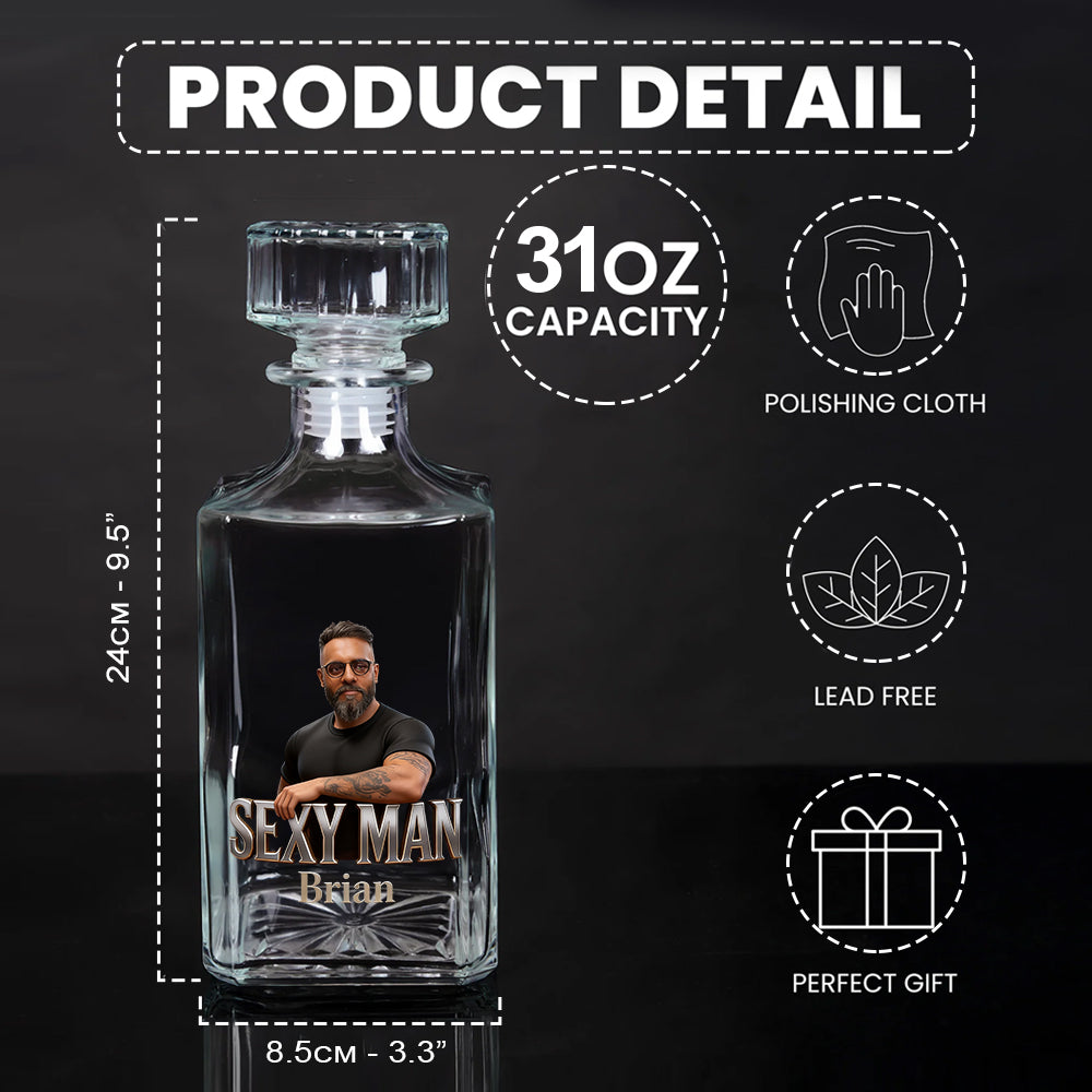 Personalisierte Whiskey Dekanter Set - Foto nach Wunsch