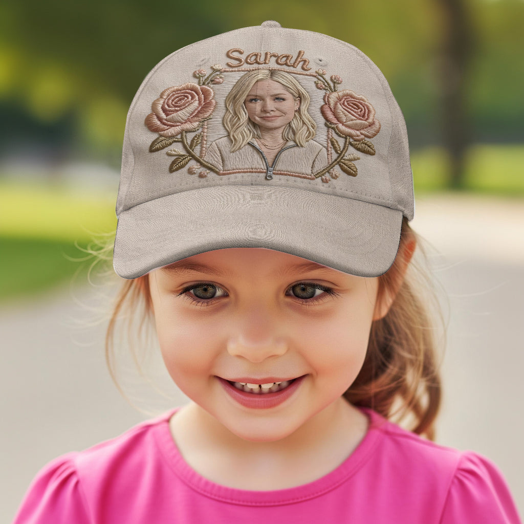 Custom Any Photo - Personalized Birth Month Flower Classic Cap