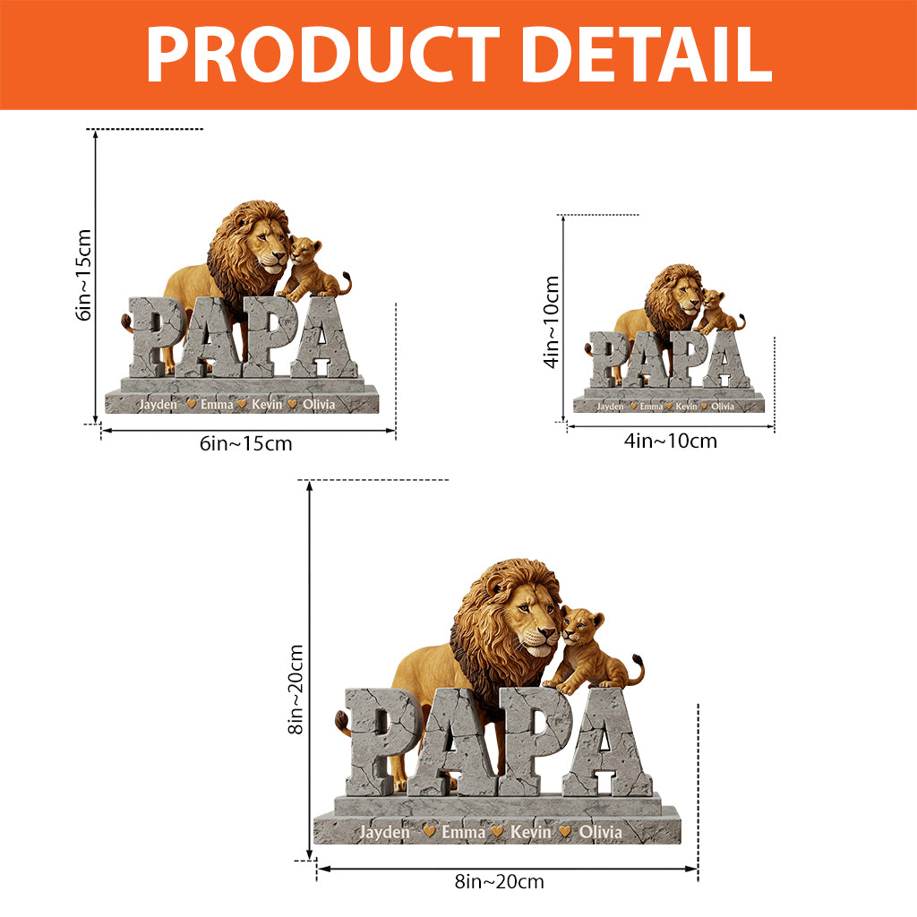 Bester Papa aller Zeiten – Personalisierte Acrylplakette in individueller Form für Väter