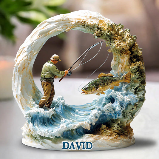 Fishing Life - Personalized Fishing Custom Shaped Acrylic Plaque