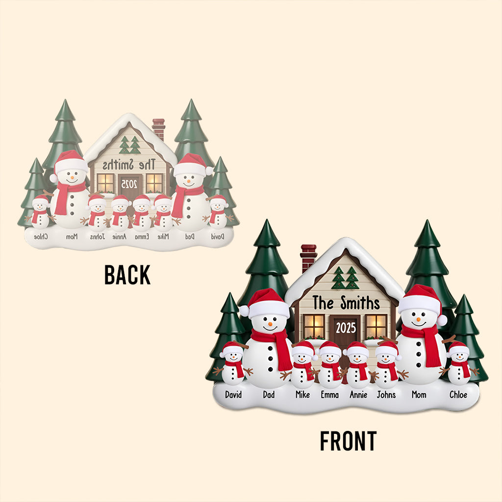 Gingerbread Family Christmas Decor - Personalized Family Custom Shaped Acrylic Plaque