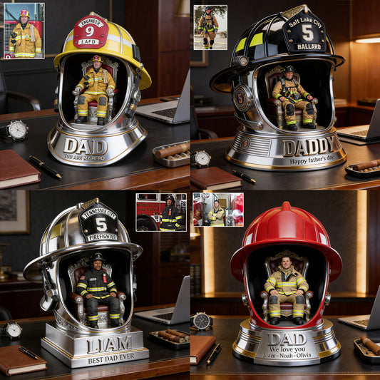 Feuerwehrmann Papa - Personalisierte Feuerwehr Acrylplakette