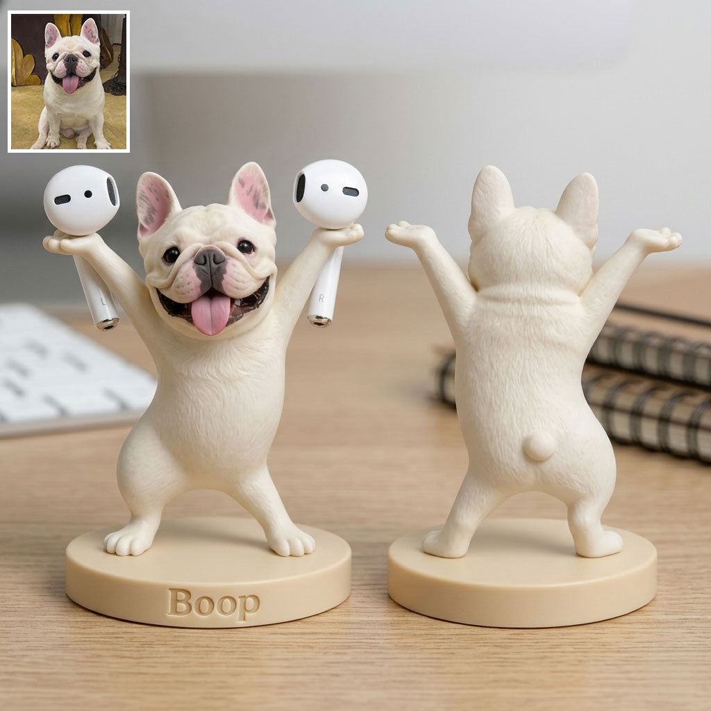 Niedlicher Stift/ Bluetooth Kopfhörer Halter Schreibtisch Zubehör für Tierbesitzer - Personalisierte Hund Premium 3D Figur