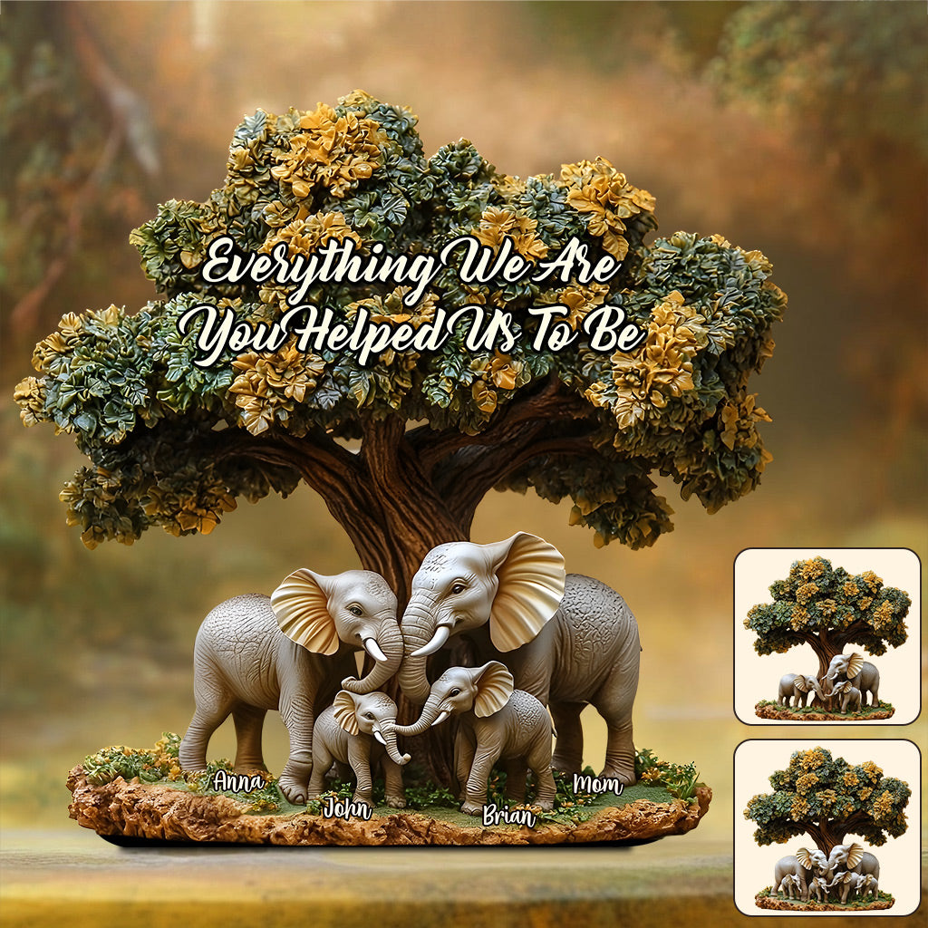 Alles, was ich bin, hast du mir zu dem gemacht, was ich bin – personalisierte Acrylplakette in individueller Form für die Mutter