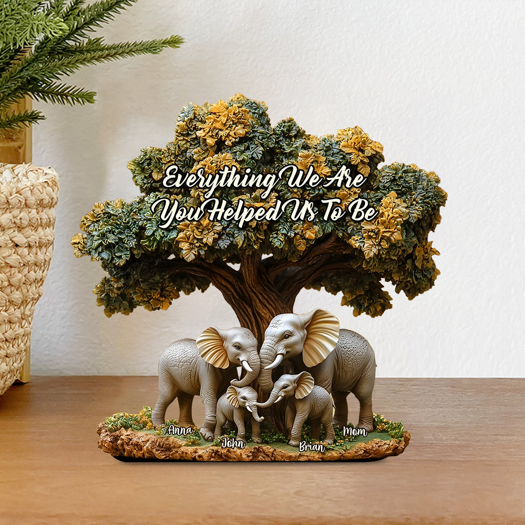 Alles, was ich bin, hast du mir zu dem gemacht, was ich bin – personalisierte Acrylplakette in individueller Form für die Mutter