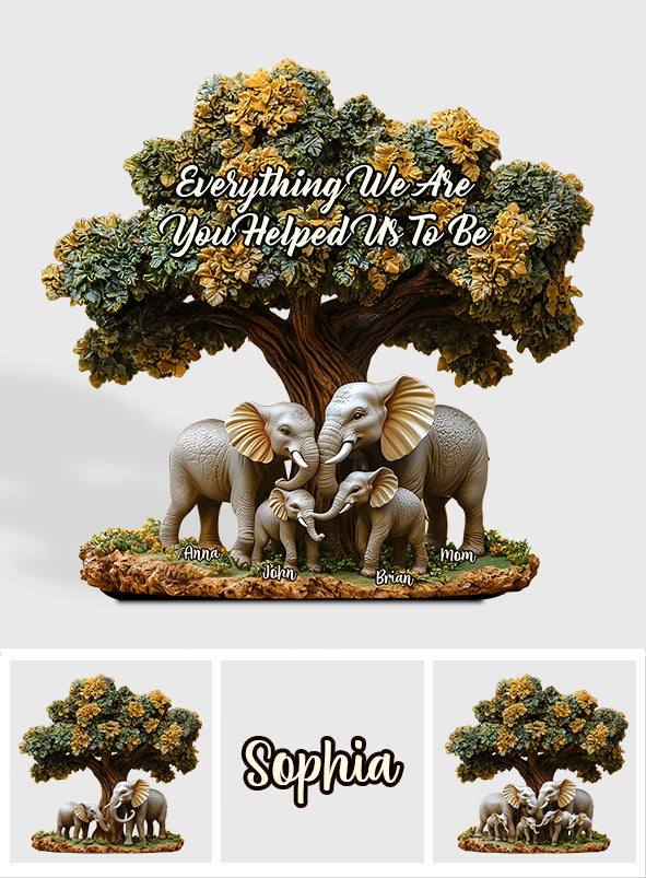 Alles, was ich bin, hast du mir zu dem gemacht, was ich bin – personalisierte Acrylplakette in individueller Form für die Mutter