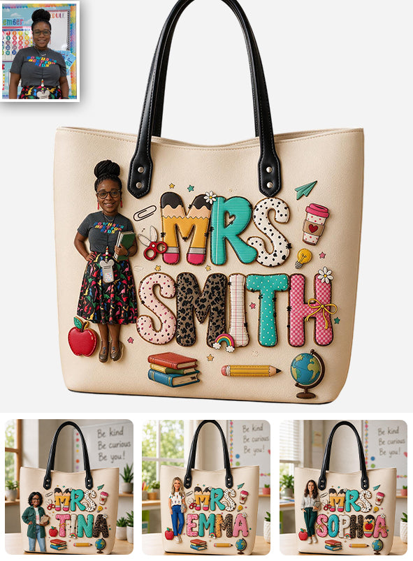 Love Being A Teacher - Personalized Teacher Leather Bag