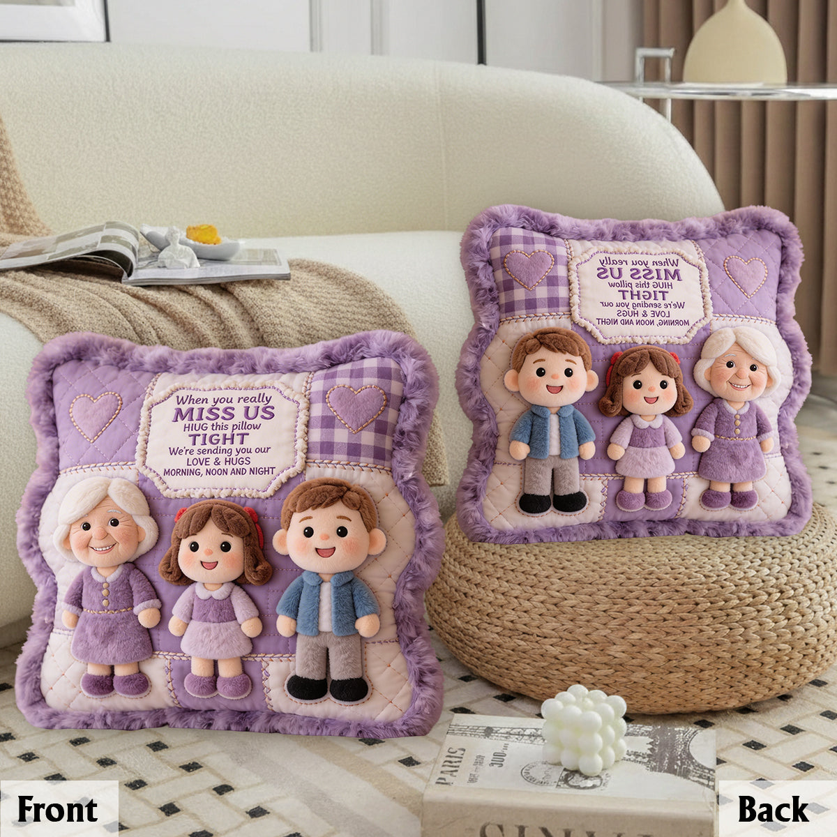 Hug This Pillow - Personalized Long Distance Premium Faux Fur Pillow