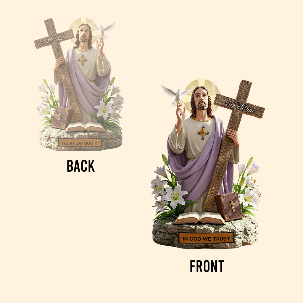 In God We Trust – Personalisierte christliche Acrylplakette in individueller Form