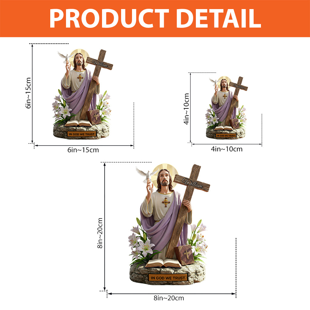 In God We Trust – Personalisierte christliche Acrylplakette in individueller Form