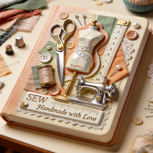 Handmade With Love - Personalized Sewing Leather Journal