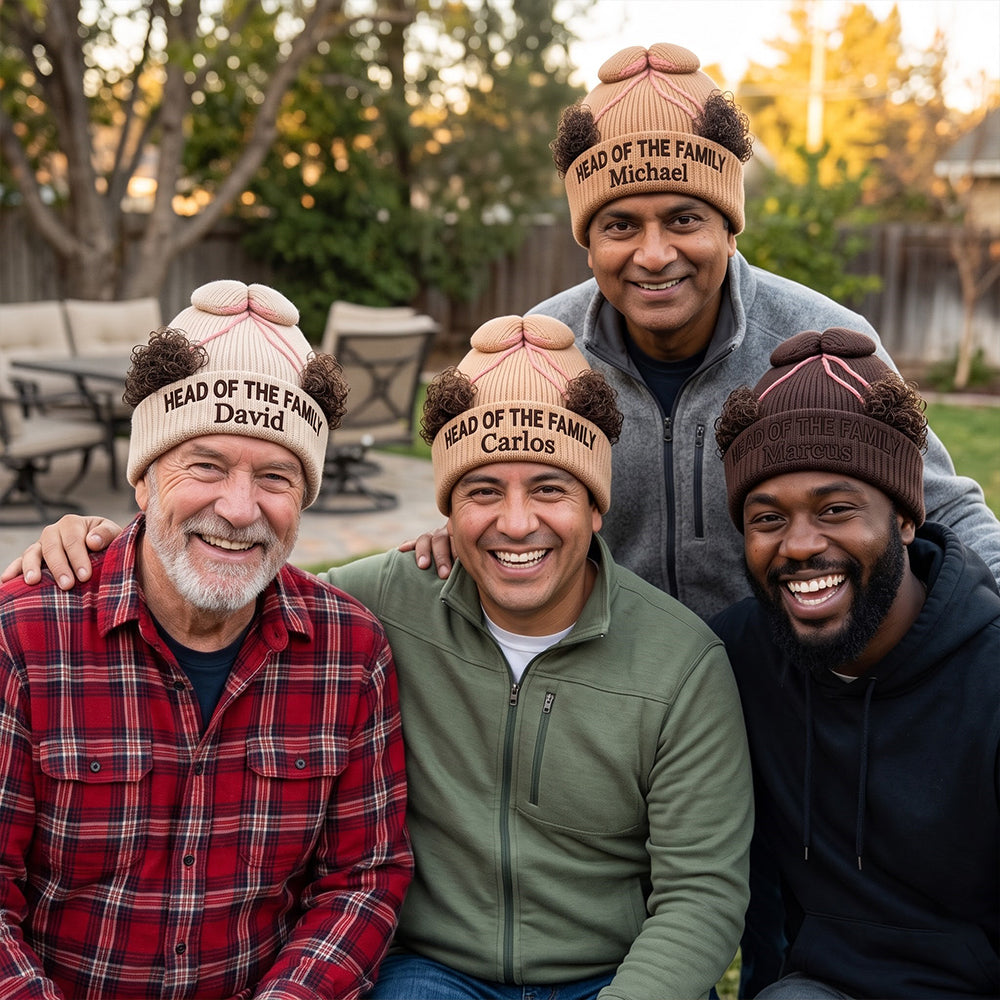 Funny Head Gift Idea - Personalized Father Beanie Hat