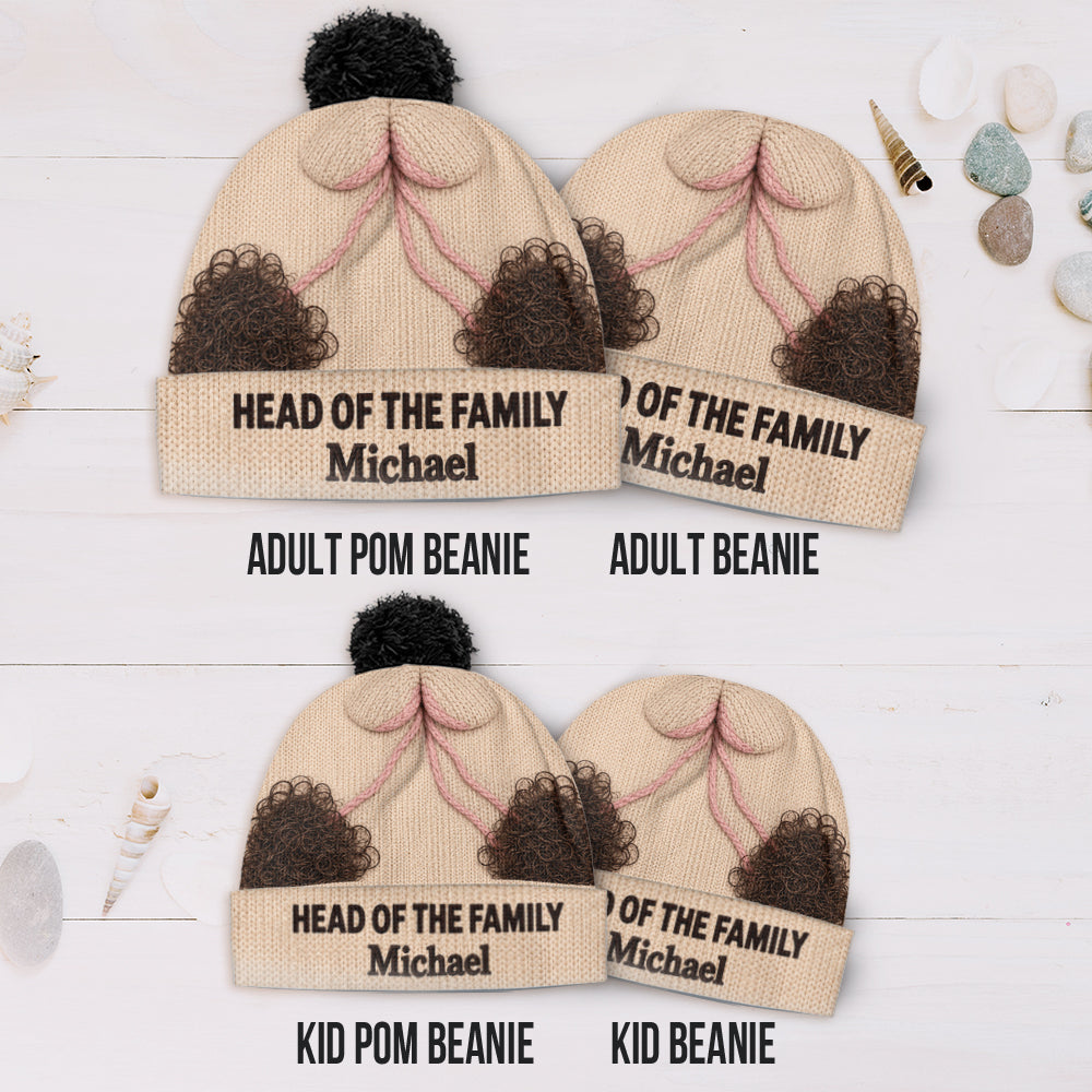 Funny Head Gift Idea - Personalized Father Beanie Hat