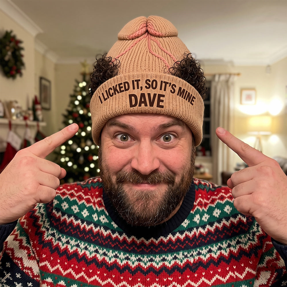 Funny Head Gift Idea - Personalized Father Beanie Hat