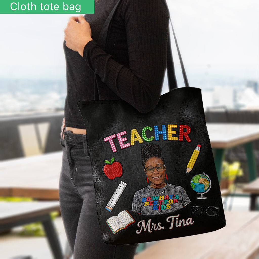 Personalisierte Lehrer Tragetasche - Foto Liebe Mein Job